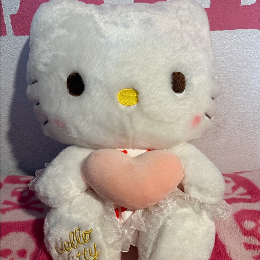 Hello Kitty White and Pink Stuffed Animal